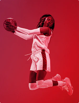 Basketballspieler in Aktion