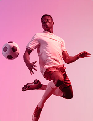 Fußballspieler, der ein Tor feiert