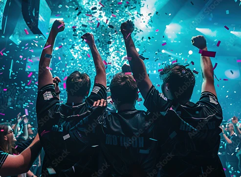 Freund:innen, die gemeinsam Sportwetten feiern
